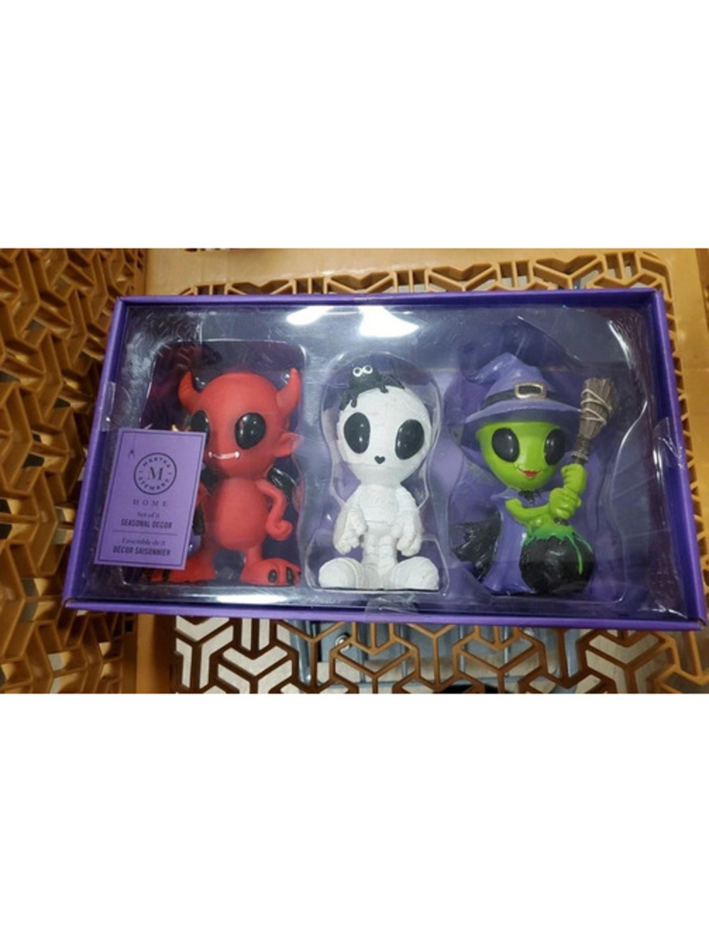 Martha Stewart Home Halloween Decor Set 3 Figurine Devil Mummy Witch